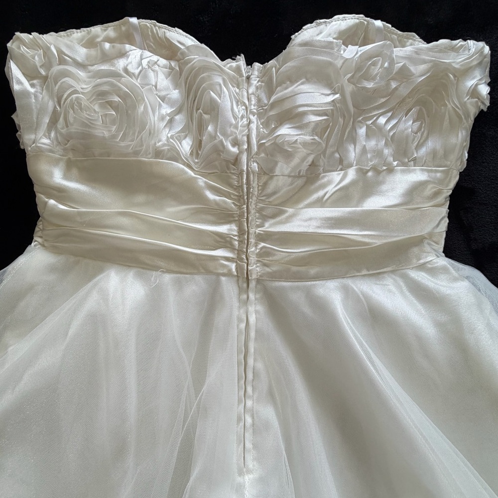 Steppin' Out Dress formal wedding size 11/12 ivory white knee length - Picture 8 of 16
